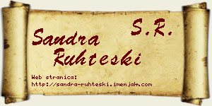 Sandra Ruhteski vizit kartica